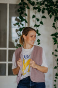 Morning Vest - Dusty Rose