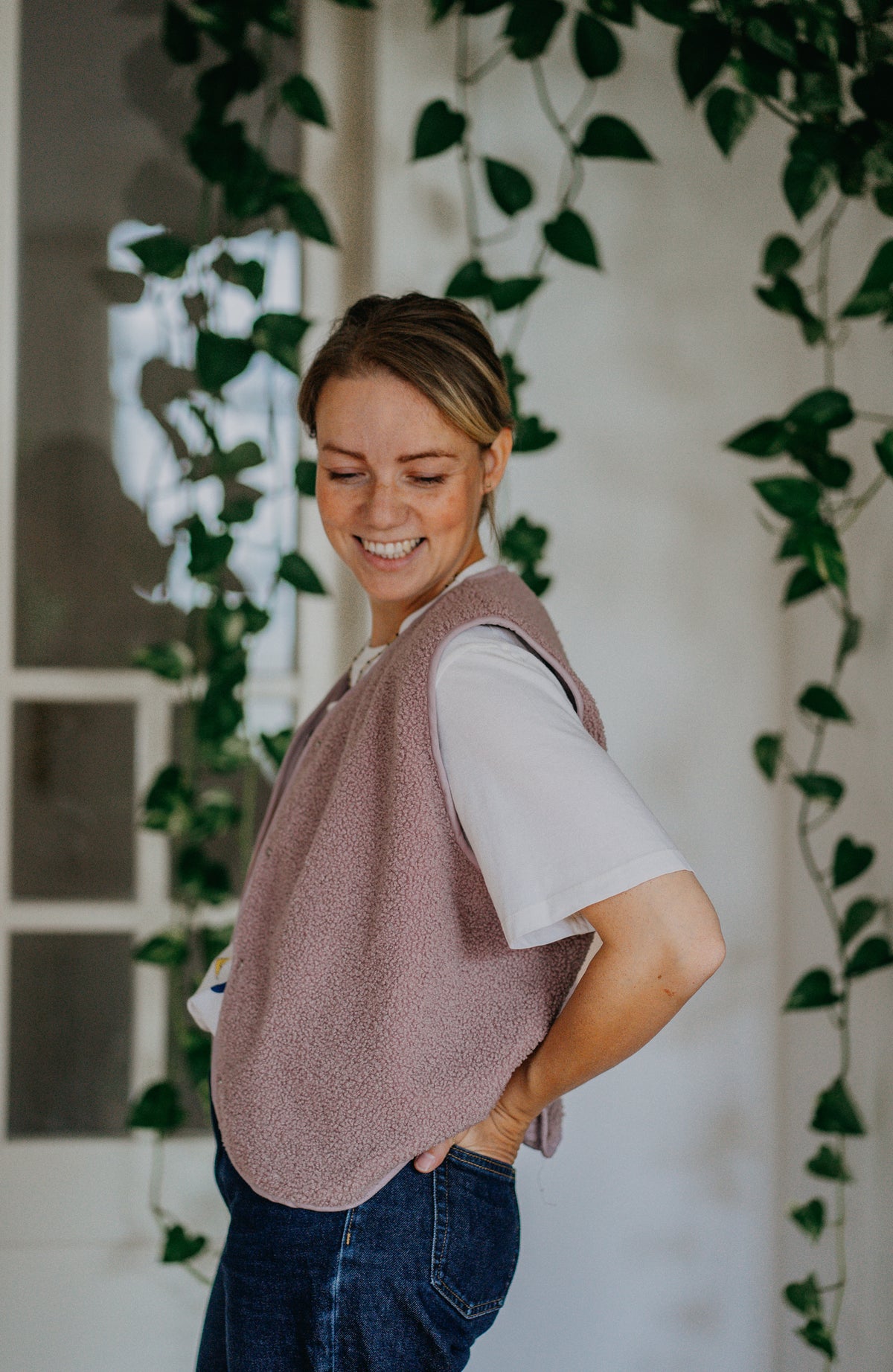 Morning Vest - Dusty Rose