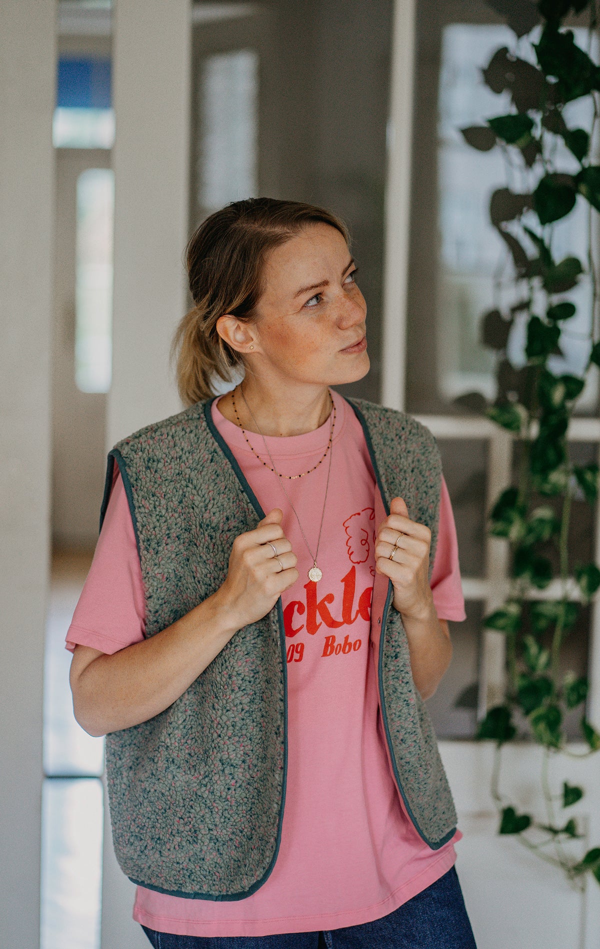 Morning Vest - Green Confetti