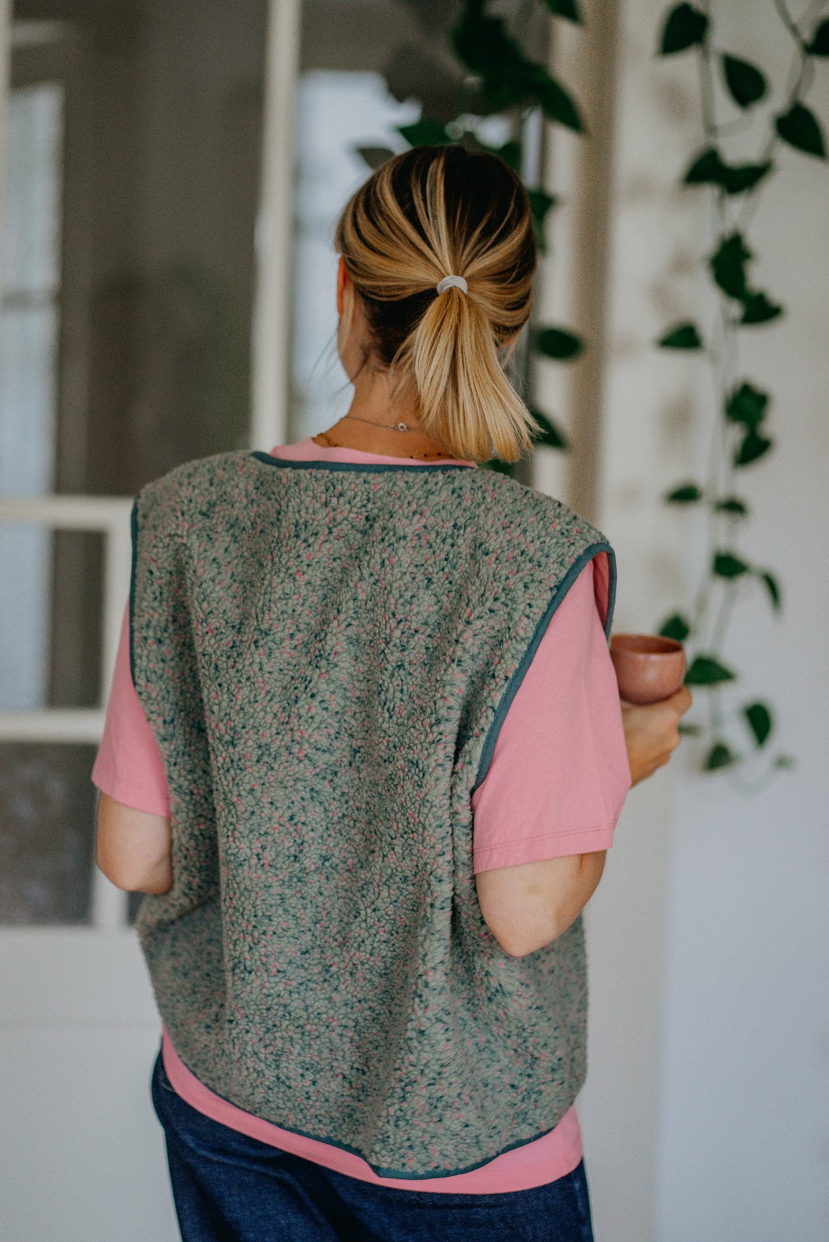 Morning Vest - Green Confetti