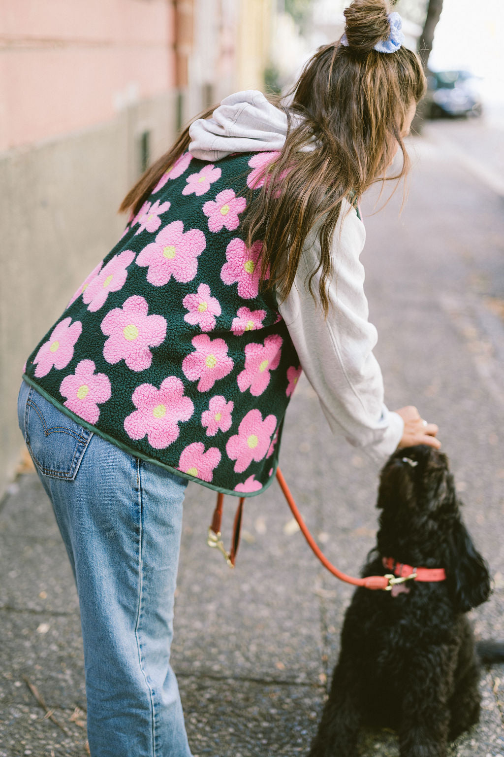 Morning Vest - Pink Flowers