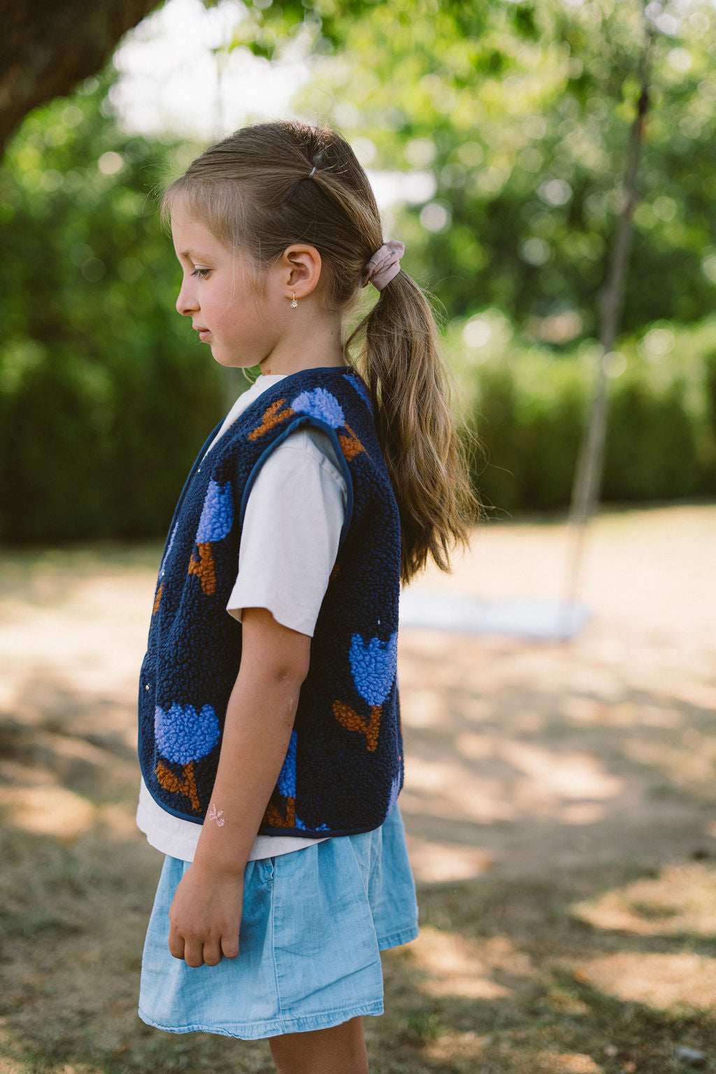 Morning Vest Kids – Blue Tulips