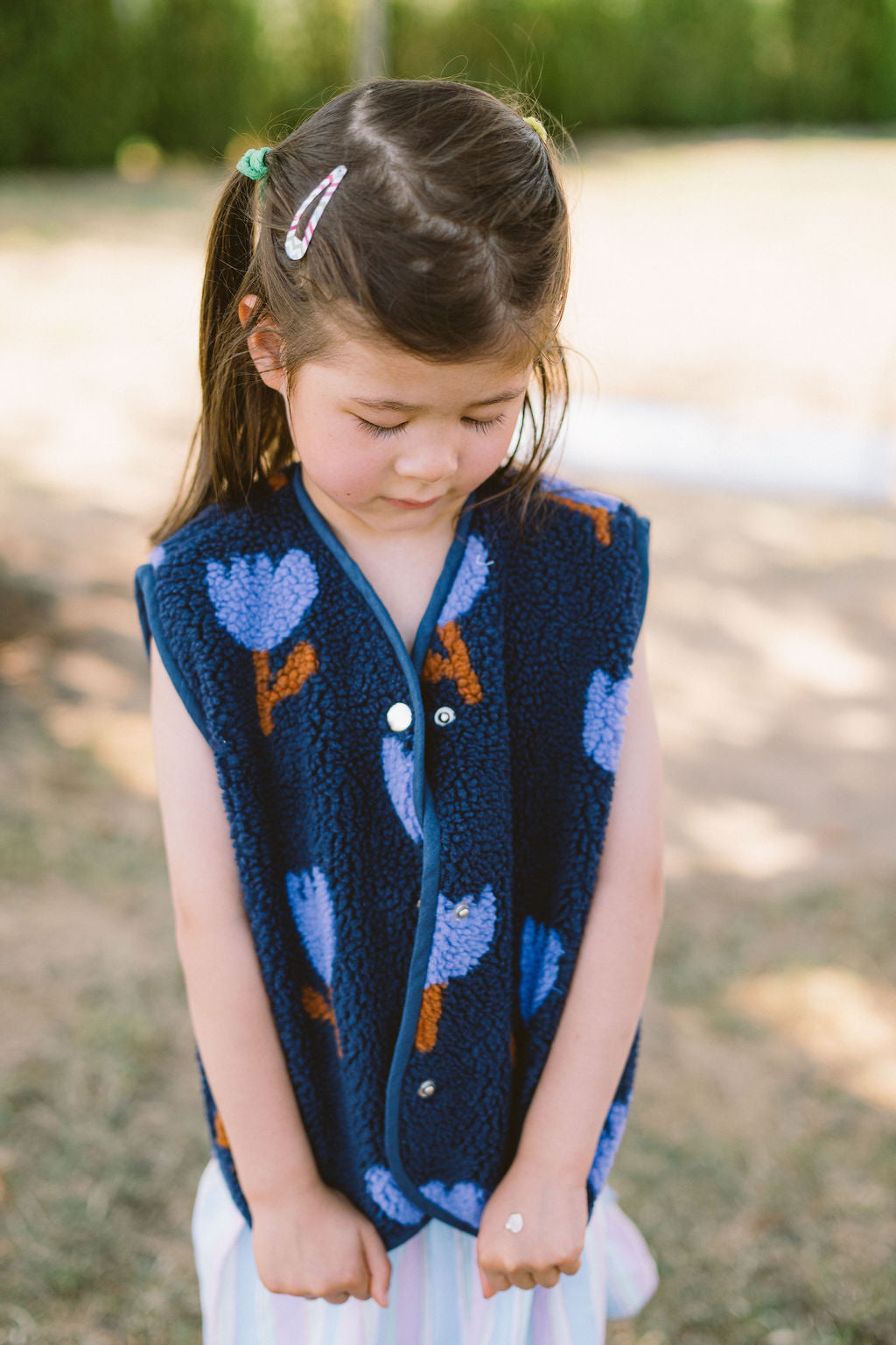 Morning Vest Kids – Blue Tulips