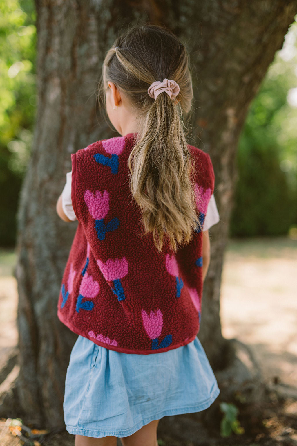 Morning Vest Kids – Pink Tulips