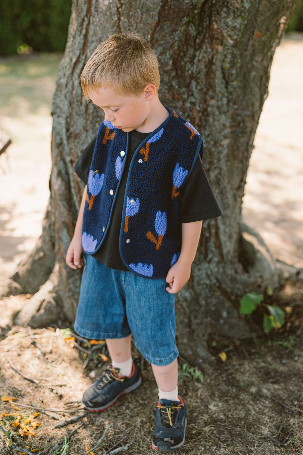Morning Vest Kids – Blue Tulips