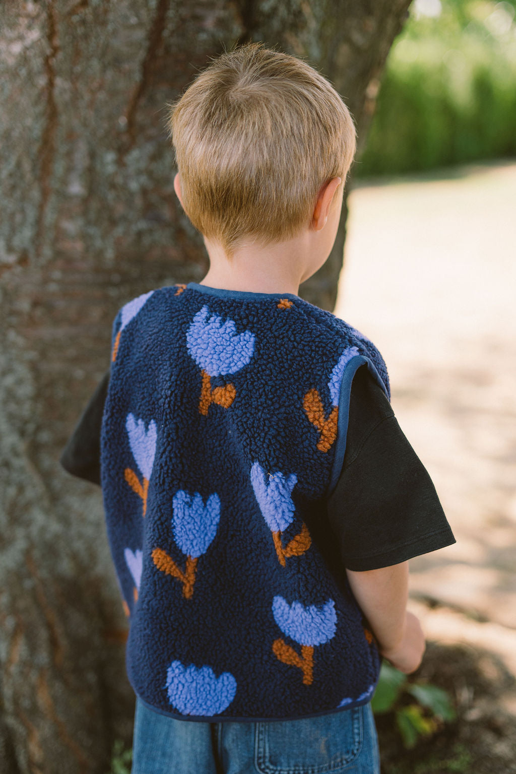 Morning Vest Kids – Blue Tulips